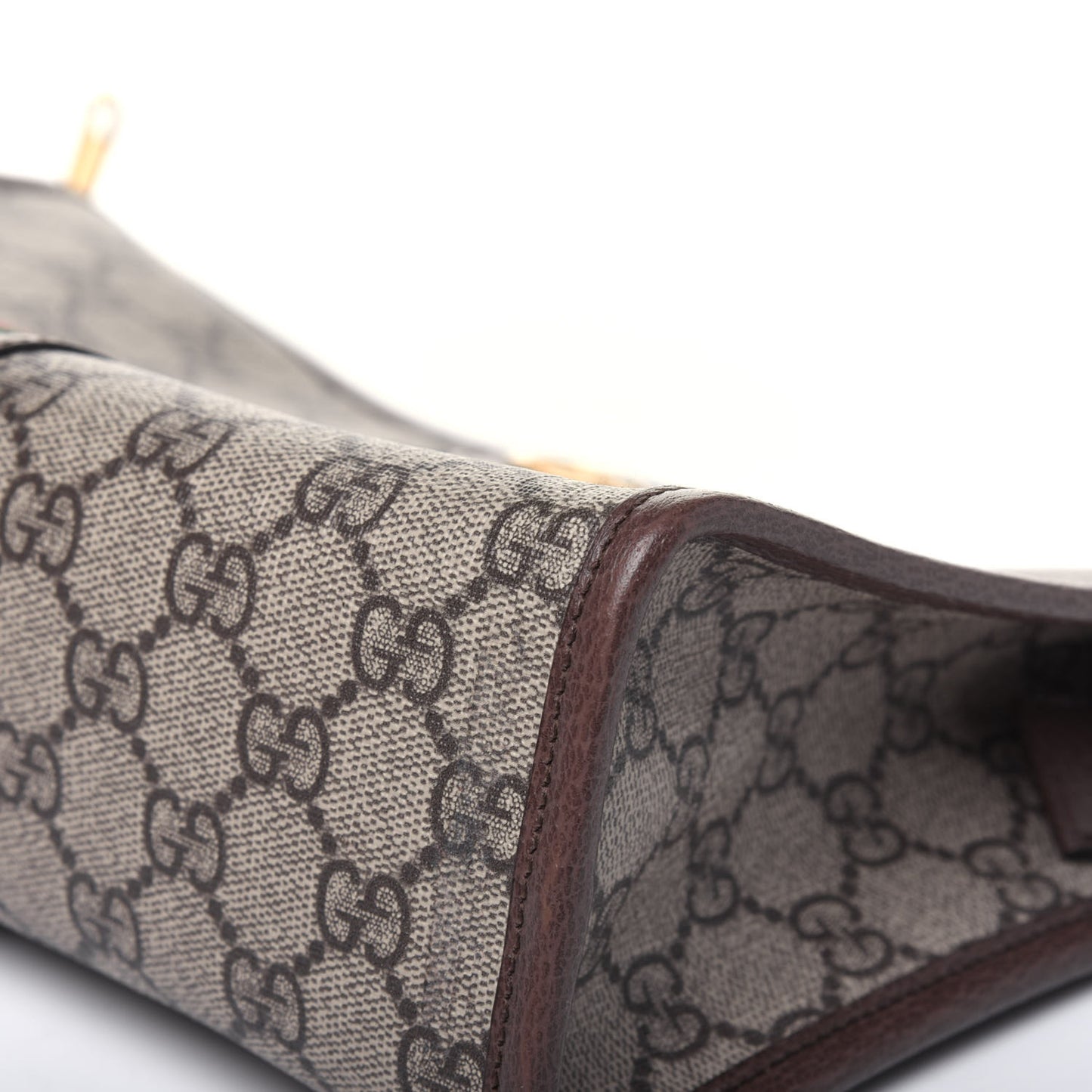 GG Supreme Monogram Web Toiletry Case Brown