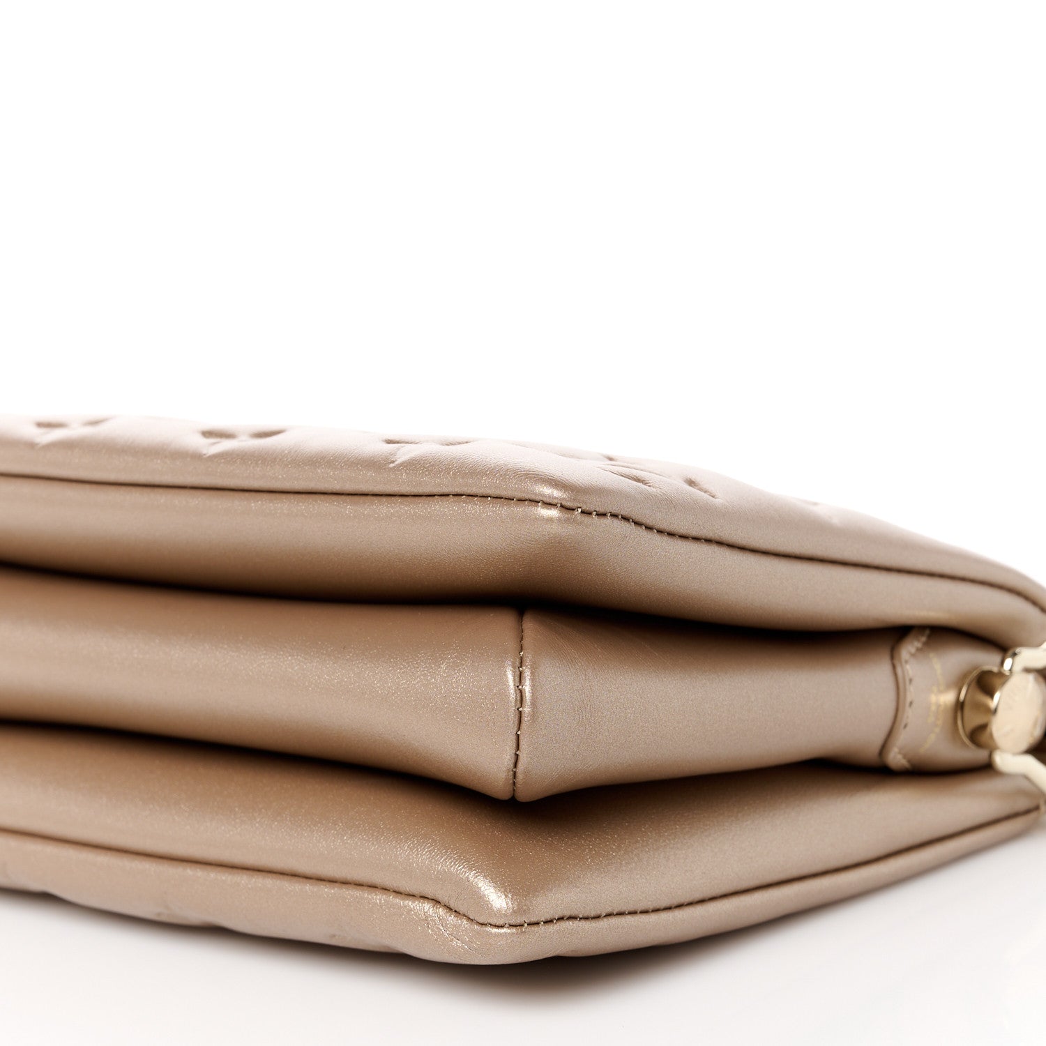 Louis Vuitton Metallic Lambskin Embossed Monogram Coussin BB Light Gold 12 of 12