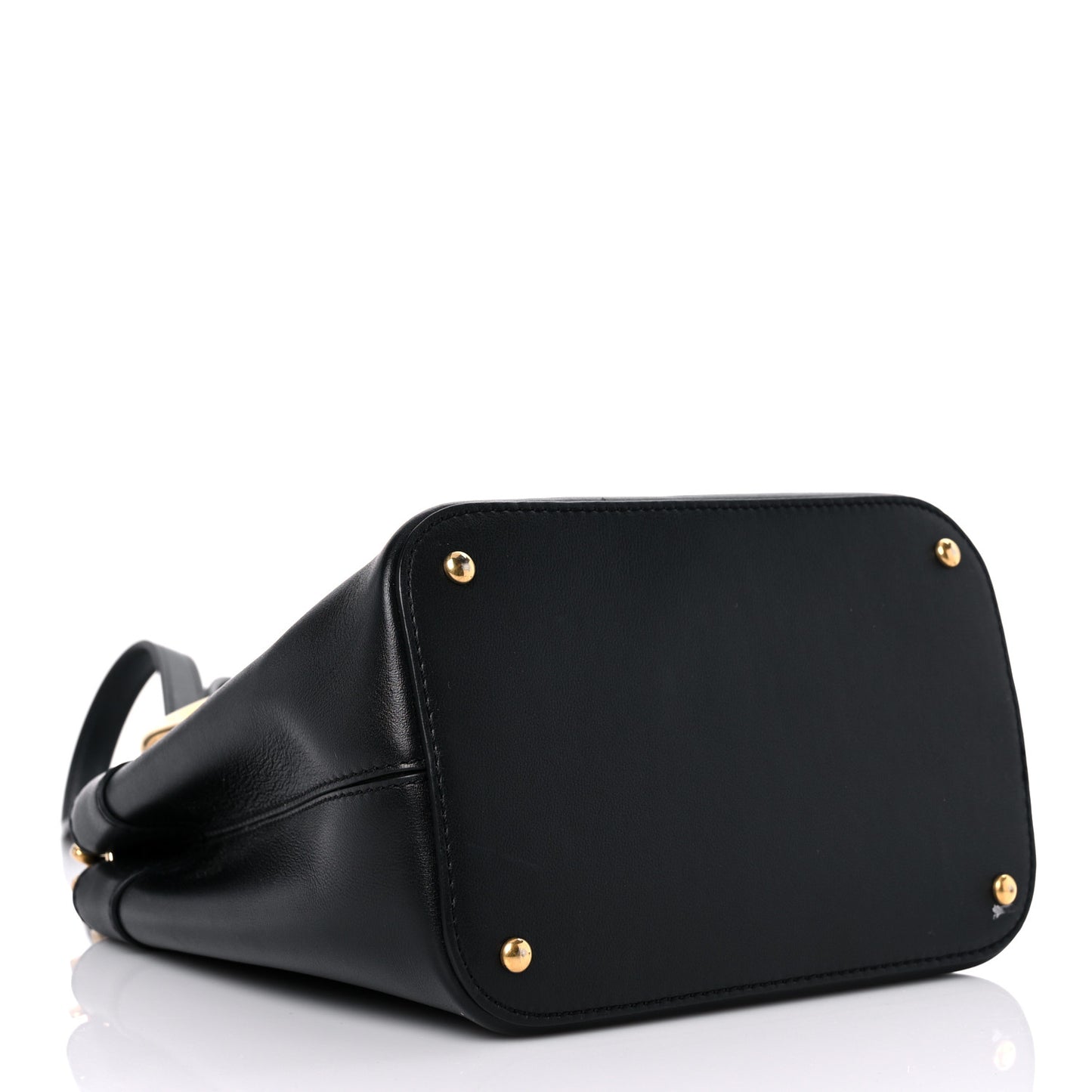 Nappa Stud Sign Bucket Bag Black