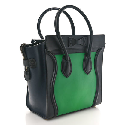 Celine Smooth Calfskin Micro Bi-Color Luggage Grass 2 of 9