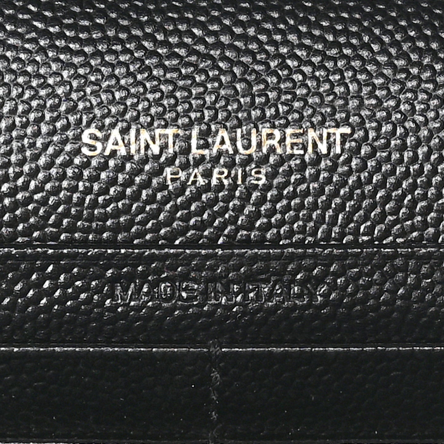 Grain De Poudre Matelasse Chevron Monogram Chain Wallet Black