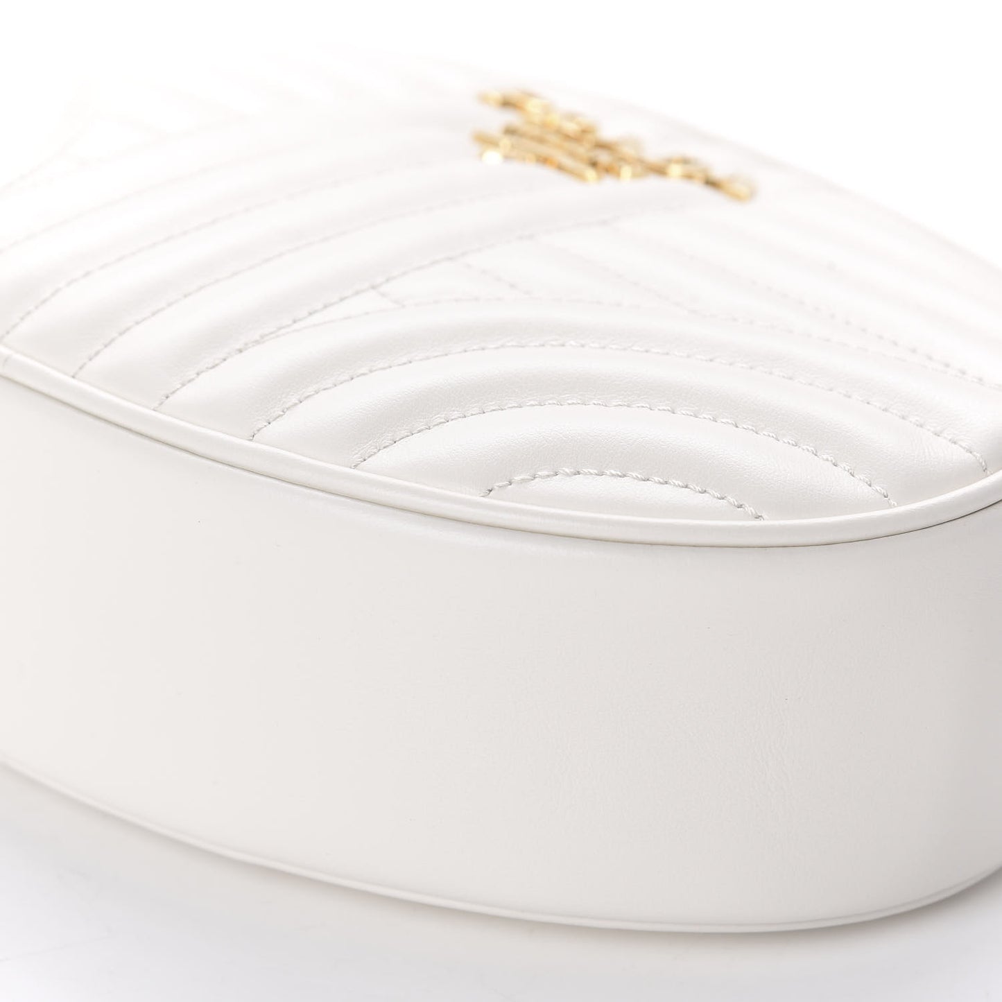 Soft Calfskin Impunture Diagramme Chain Crossbody White