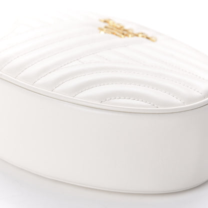 Prada Soft Calfskin Impunture Diagramme Chain Crossbody White 7 of 9