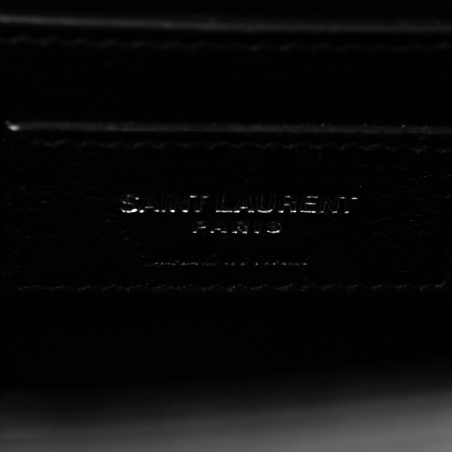 Saint Laurent Calfskin Crocodile Embossed Small Classic Monogram Kate Tassel Satchel Black 6 of 13