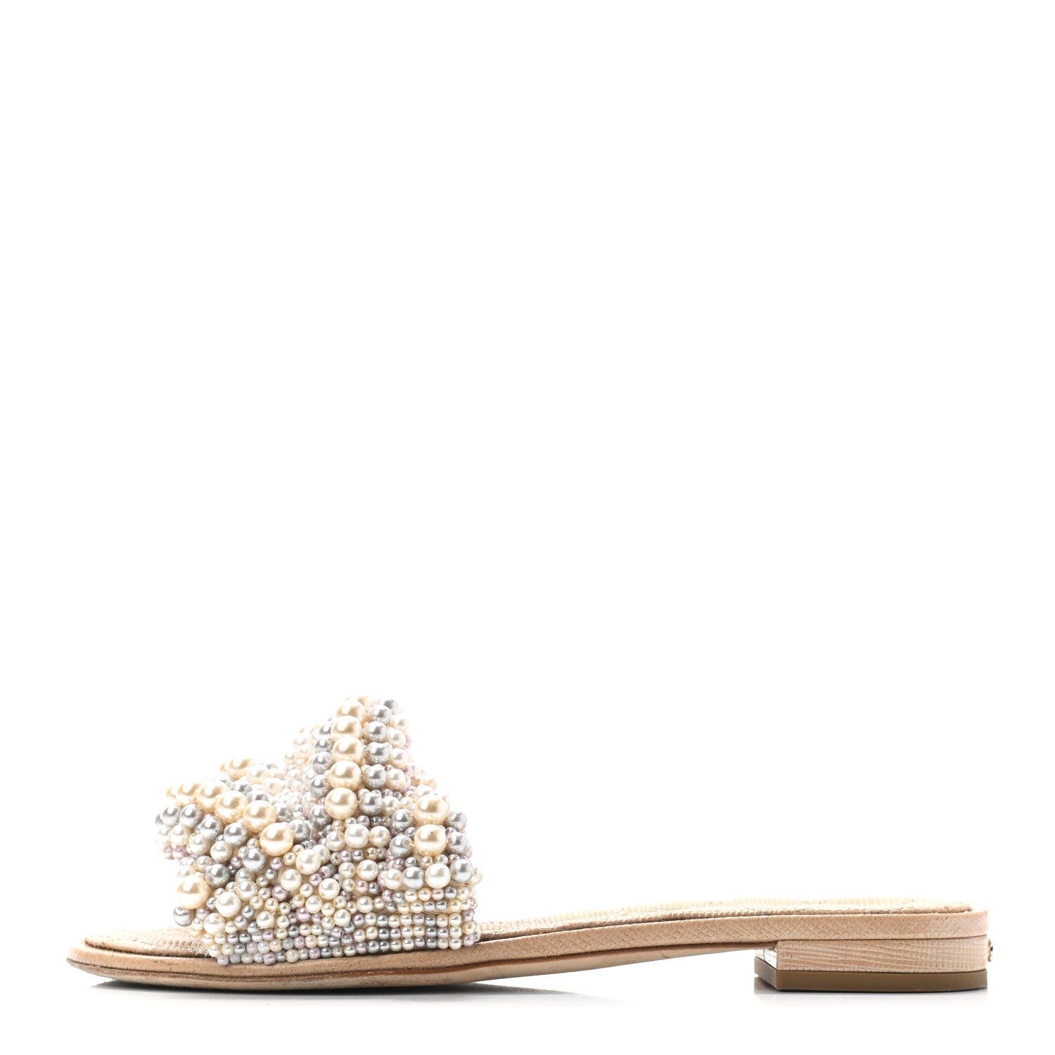 Chanel Fantasy Calfskin Pearl Cord CC Mules 35.5 Ivory 1 of 8