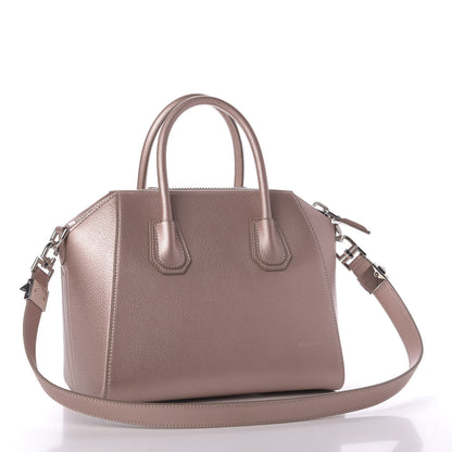 Givenchy Metallic Sugar Goatskin Small Antigona Light Pink 3 of 9