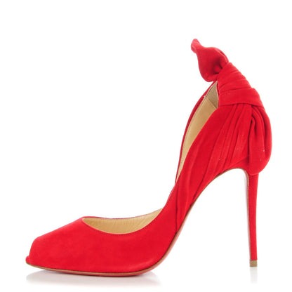 Christian Louboutin Suede Barbara 100 Peep Toe Pumps 36 Oeillet 1 of 9