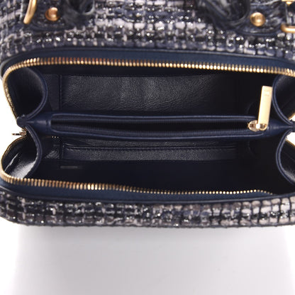 Chanel Tweed Snakeskin Quilted Medium CC Filigree Vanity Case Multicolor 5 of 8