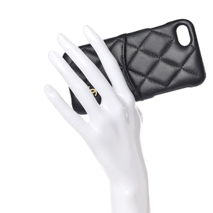 Chanel Lambskin Quilted iPhone 7/8 Coco Tech Case Black 2 of 8