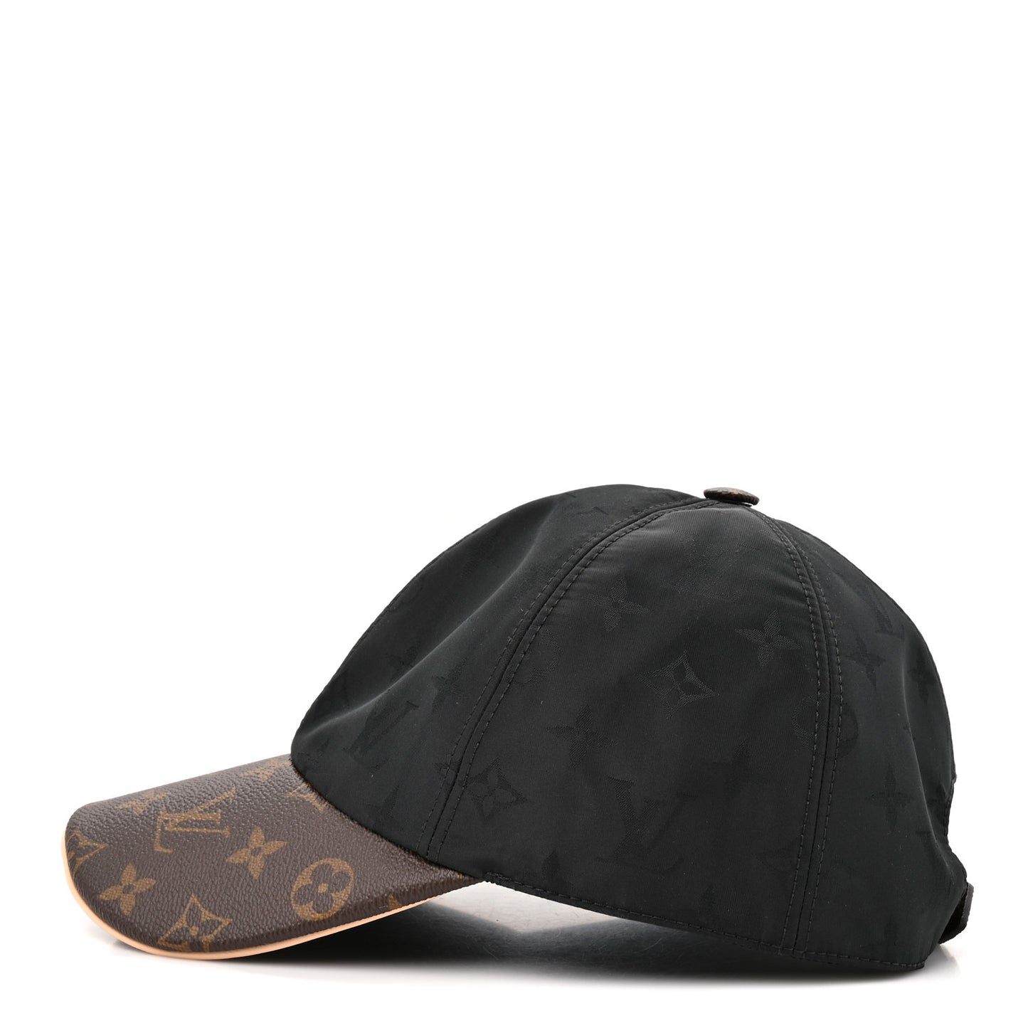 Polyester Silk Monogram LV Get Ready Cap L Black