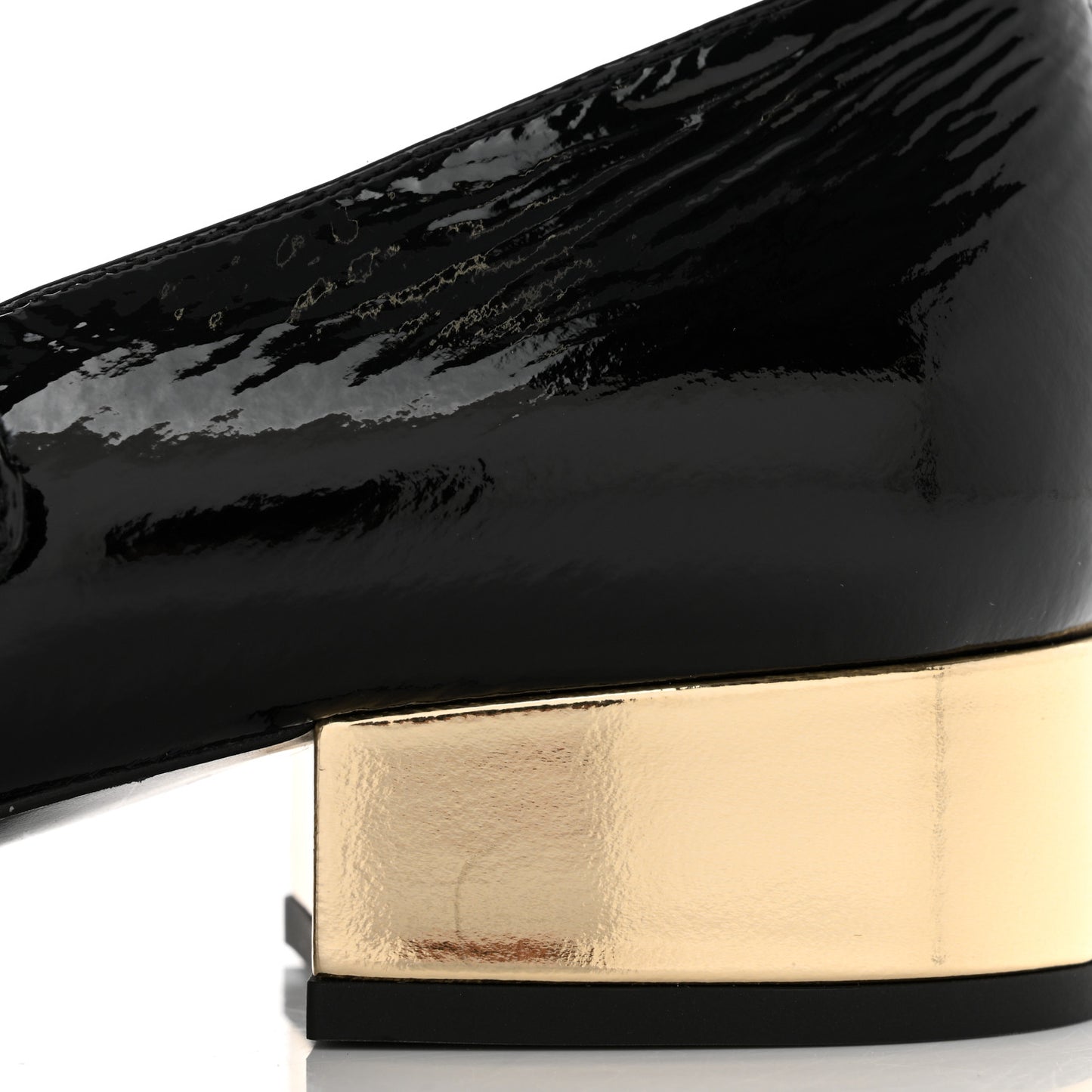 Patent Goatskin Cap Toe Mary Janes 38.5 Black