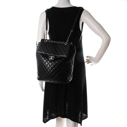 Chanel Lambskin Quilted Large Urban Spirit Backpack Black 2 of 7