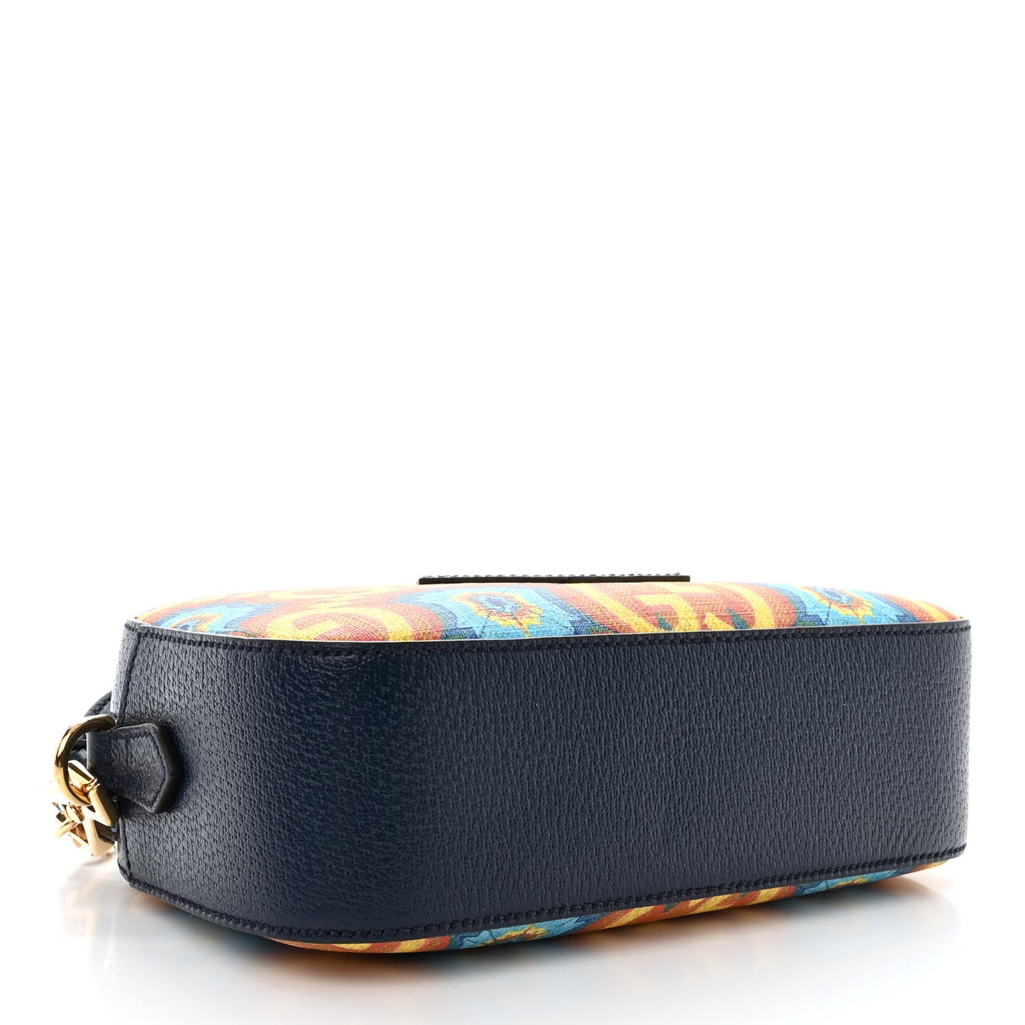 GG Supreme Kaleidoscope Calfskin Script Logo Gucci 100 Camera Bag Blue Orange Multicolor Blue Agata