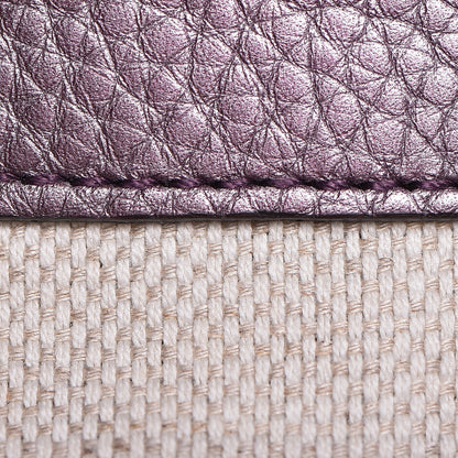 Gucci Metallic Pebbled Calfskin Small Soho Shoulder Bag Purple 12 of 21