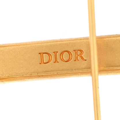 Christian Dior Pearl CD Logo Brooch Gold 3 of 4