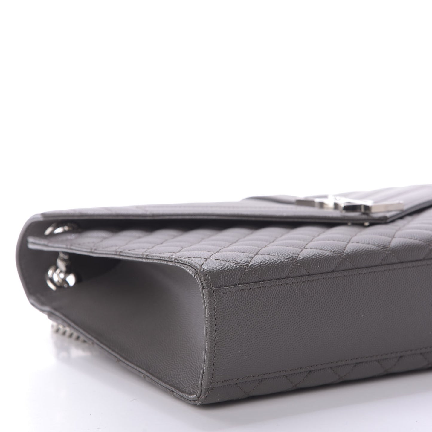 Grain De Poudre Large Tri-Quilt Monogram Satchel Fog
