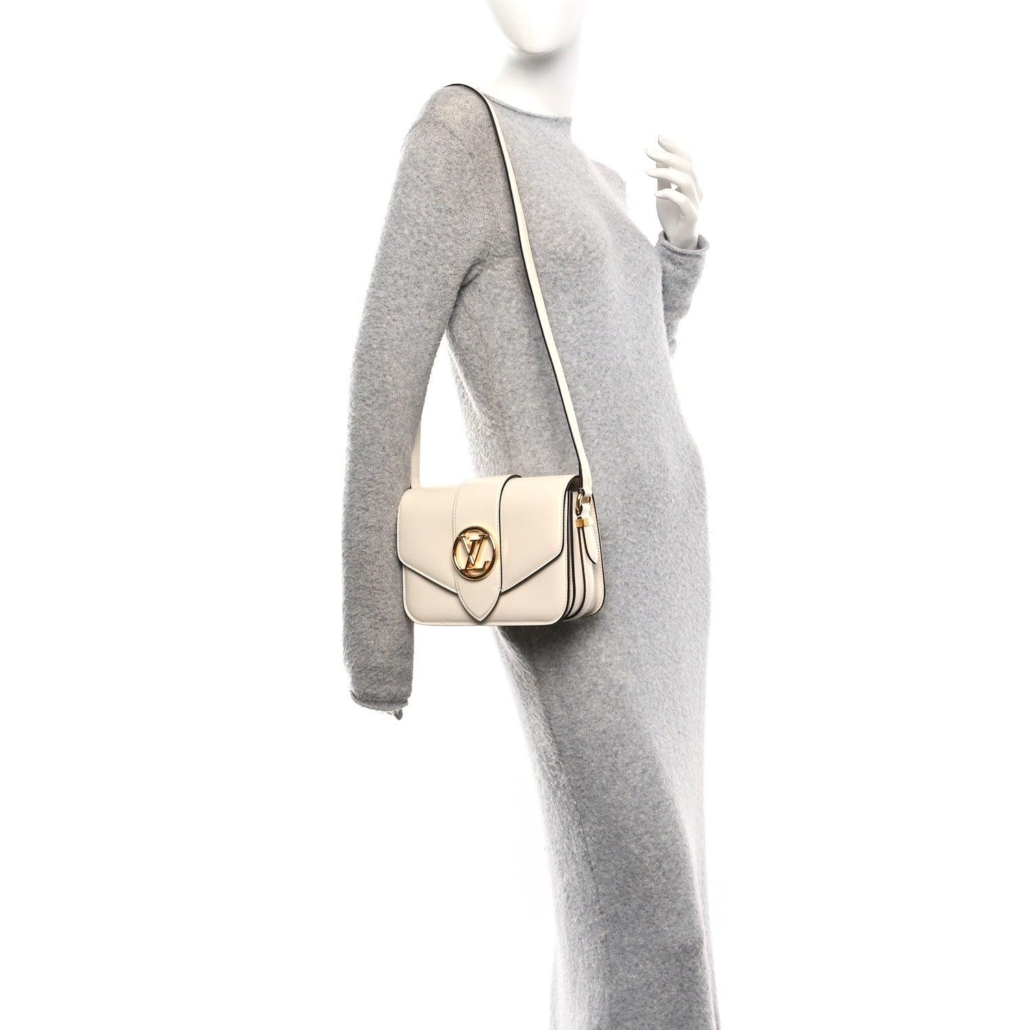 Louis Vuitton Smooth Calfskin LV Pont 9 Cream 2 of 9