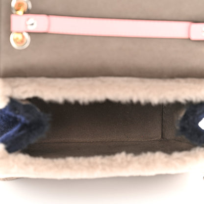 Fendi Shearling Vitello Century F is Fendi Small Kan I Shoulder Bag Pink Tortora Blue 5 of 11