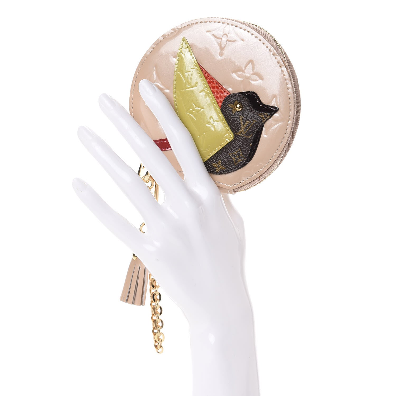 Louis Vuitton Vernis Animania Oiseau Songbird Coin Purse Rose Florentin 2 of 6