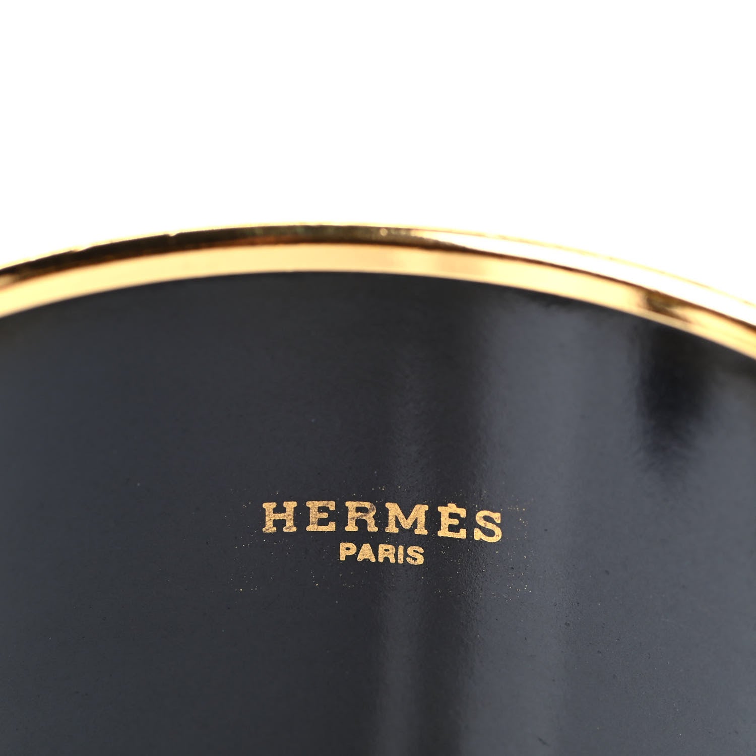 Hermes Enamel Printed Elephant Torana Extra Wide Bracelet 65 Black 4 of 6