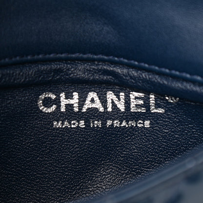 Chanel Patent Calfskin Mini Flap Crossbody Blue 6 of 10