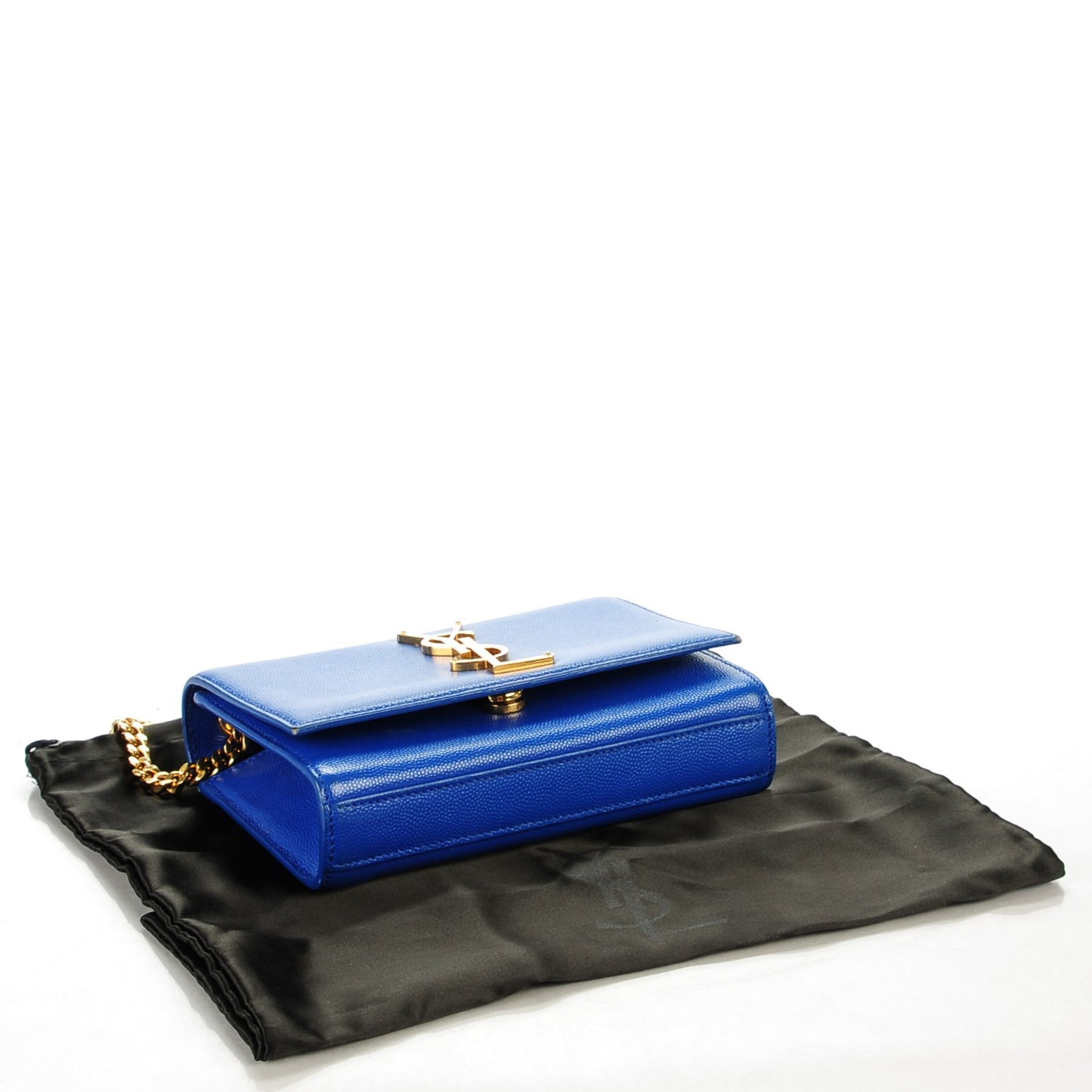 Grain De Poudre Small Classic Monogram Satchel Royal Blue