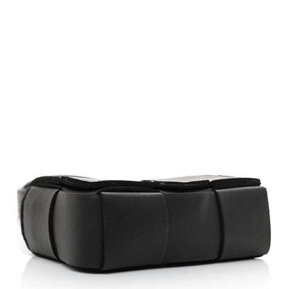 Bottega Veneta Lambskin Maxi Intrecciato Extra Mini Cassette Crossbody Bag Black 4 of 8