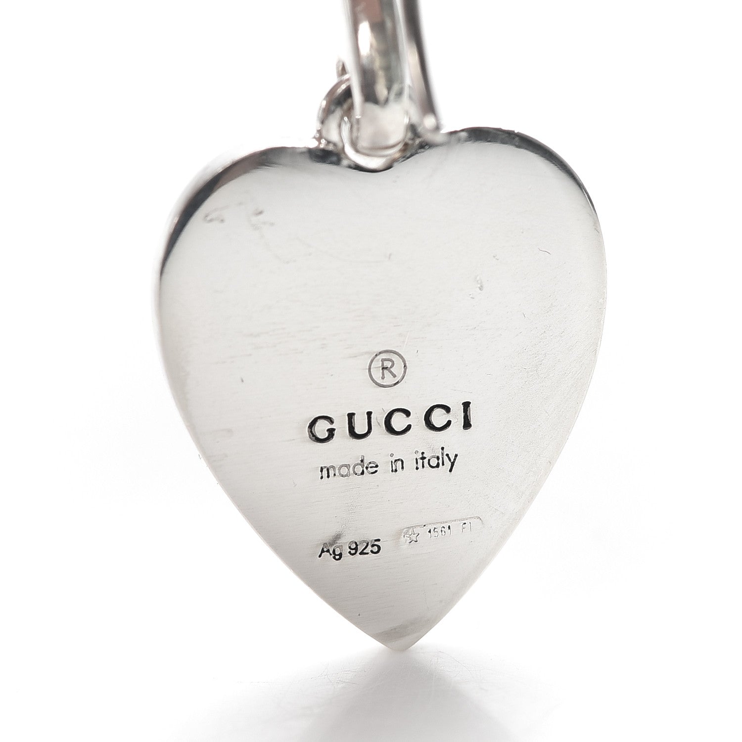Gucci Sterling Silver GucciGhost Heart Drop Earrings 5 of 6