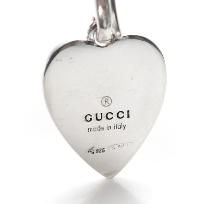 Gucci Sterling Silver GucciGhost Heart Drop Earrings 5 of 6
