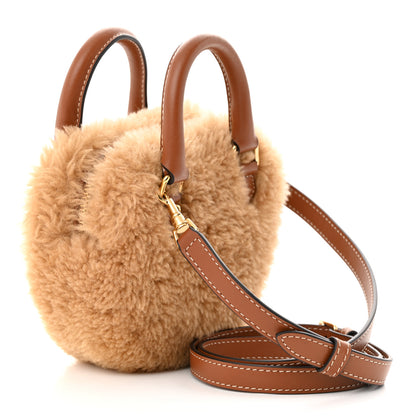Celine Calfskin Fluffy Shearling Bag Beige 3 of 11