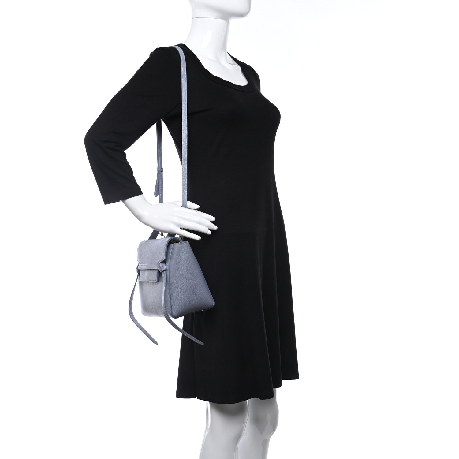 Celine Grained Calfskin Nano Belt Bag Arctic Blue 2 of 10