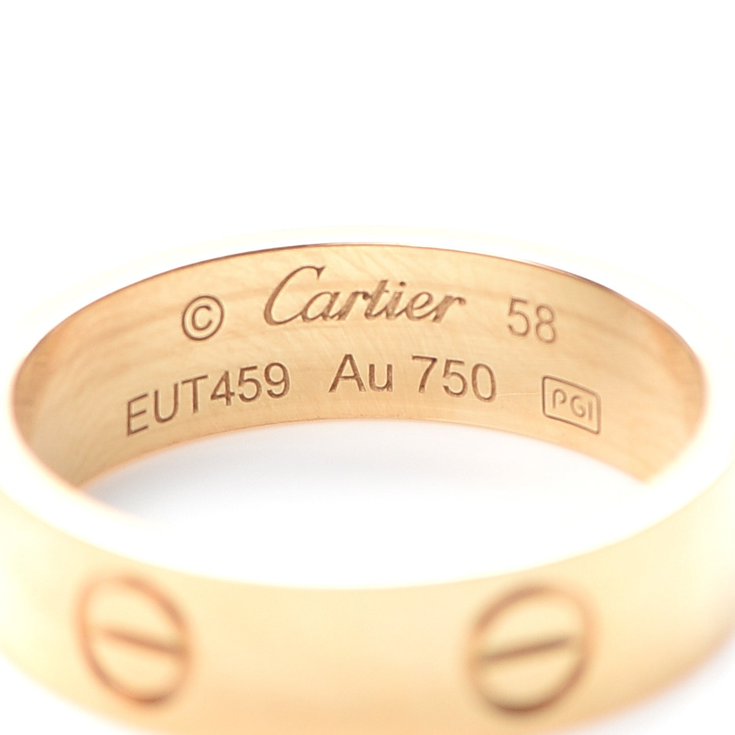 18K Yellow Gold 5.5mm LOVE Ring 58 8.25