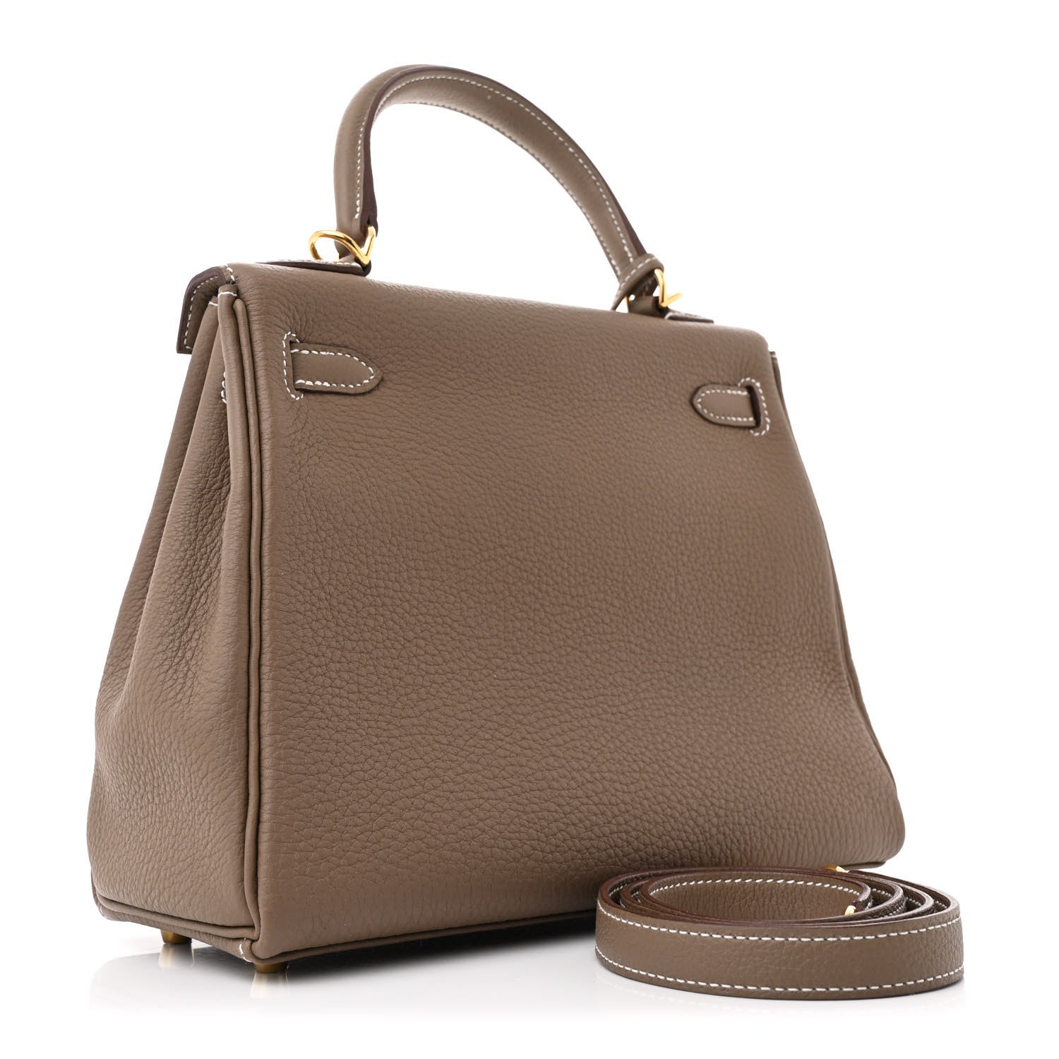 Hermes Togo Kelly Retourne 25 Etoupe 3 of 10