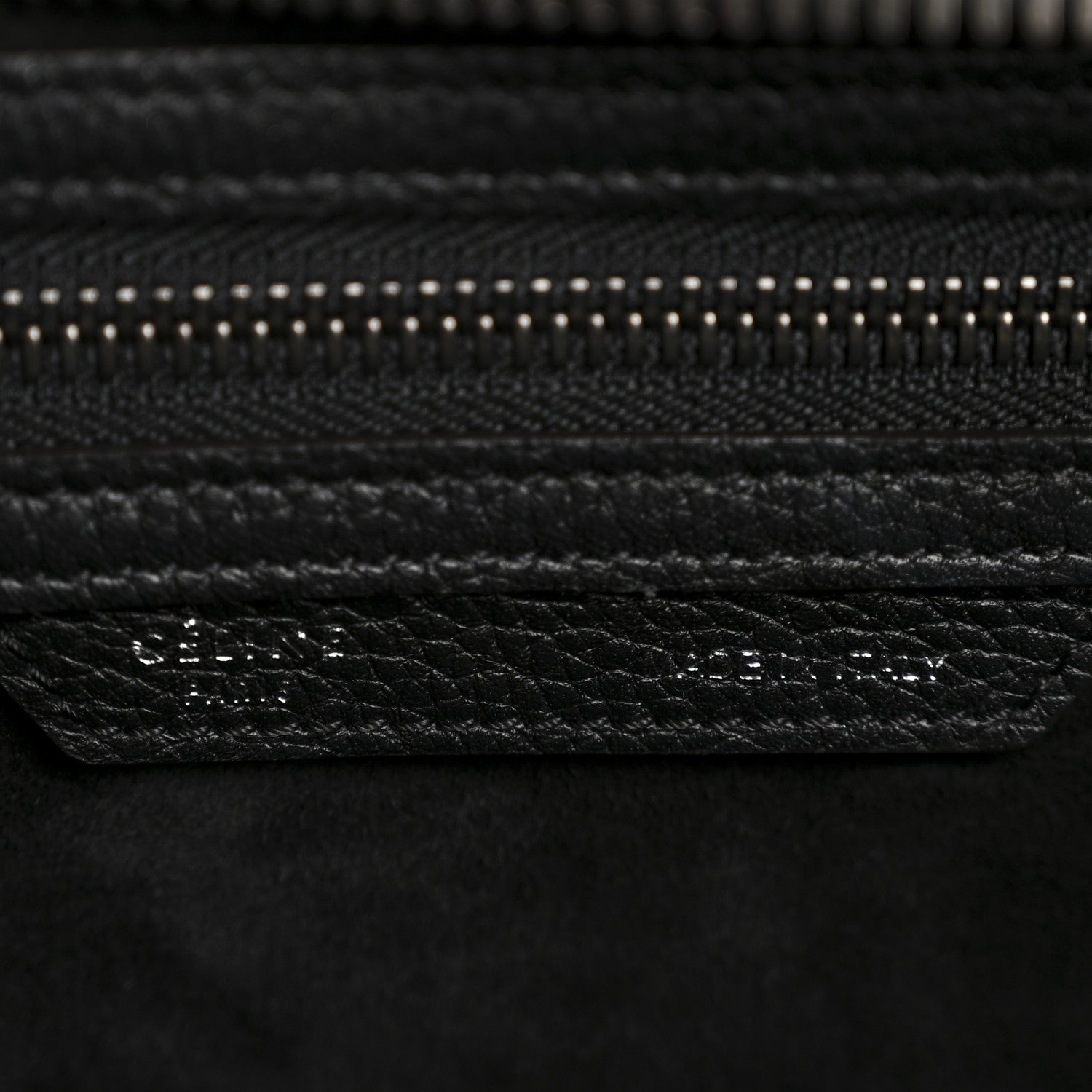 Celine Drummed Calfskin Micro Luggage Black 6 of 14