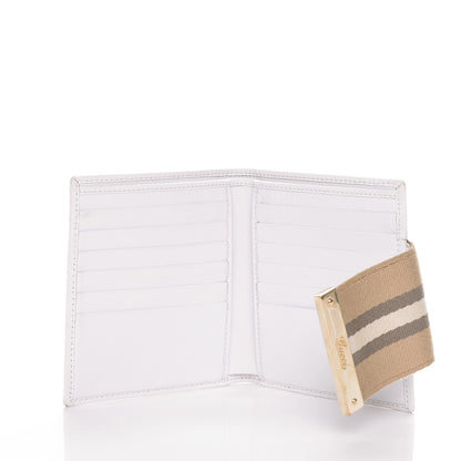 Gucci Monogram Ladies Web French Flap Wallet White 5 of 7