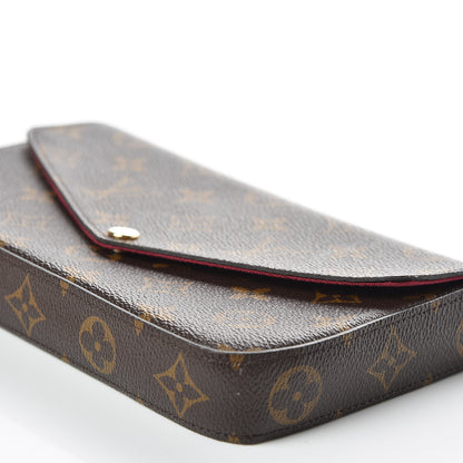 Louis Vuitton Monogram Pochette Felicie Chain Wallet Fuchsia 6 of 11