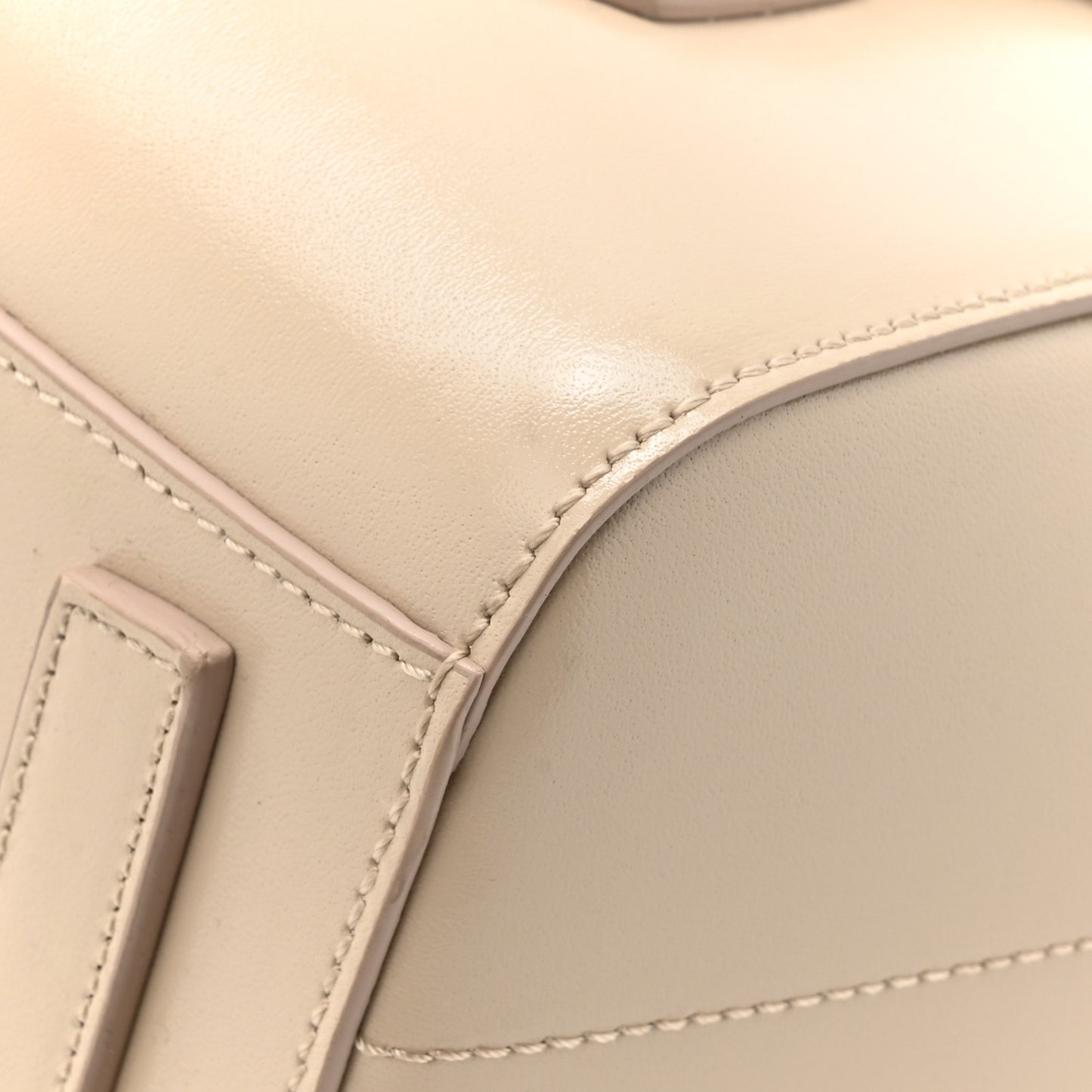 Box Calfskin Mini Lock Antigona Shoulder Bag Natural Beige