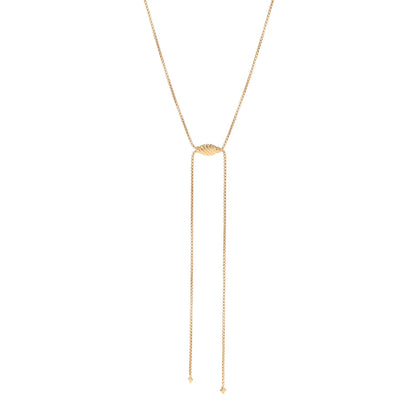David Yurman 18K Yellow Gold 1.7mm Box Chain Slider Necklace 36" 1 of 5