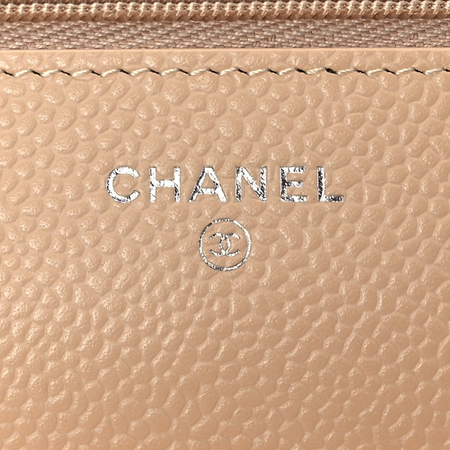 Chanel Caviar Quilted Wallet On Chain WOC Beige 6 of 11