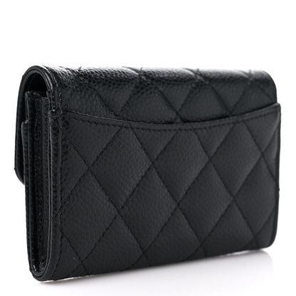 Chanel Caviar Quilted Flap Card Holder Wallet Black 3 of 12