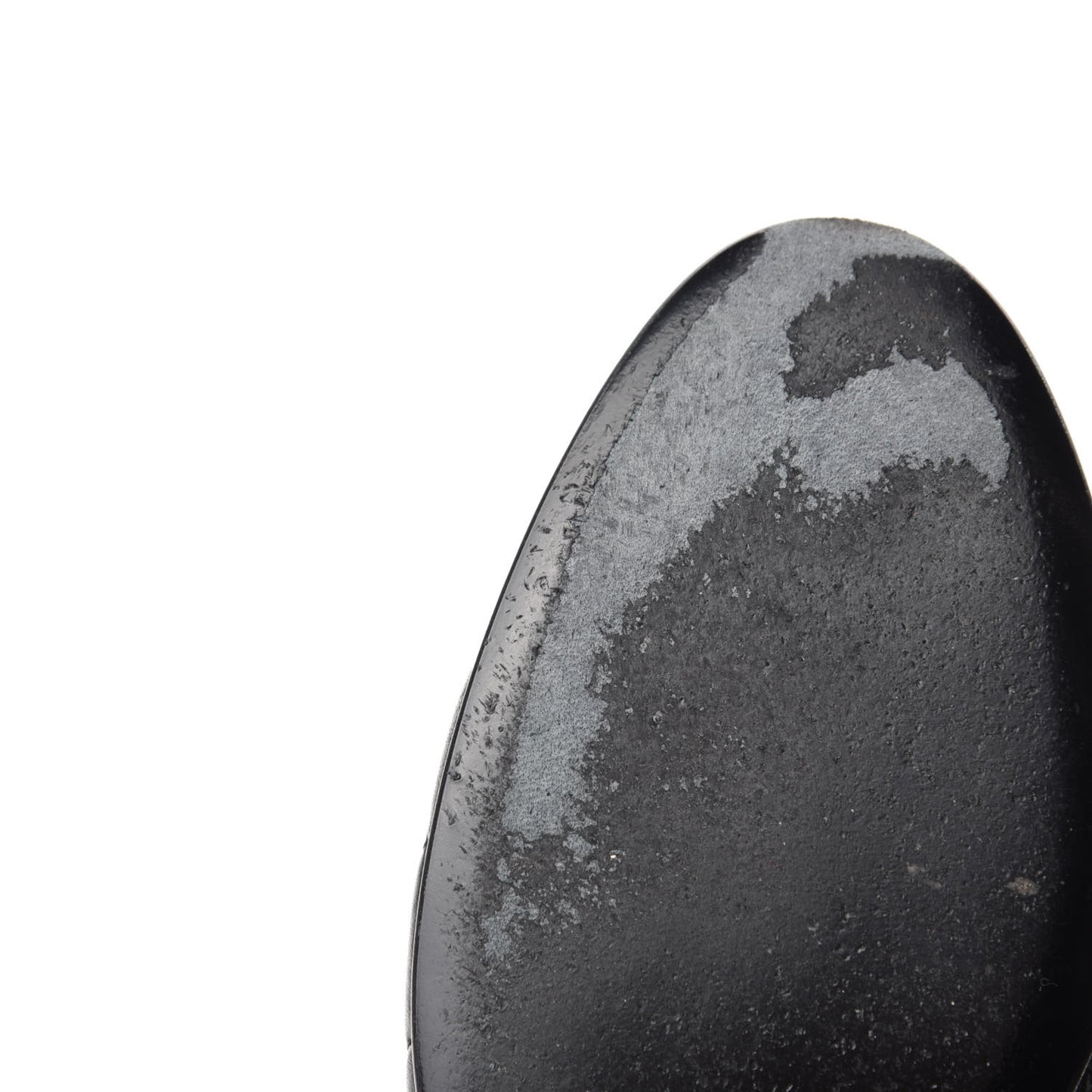 Aged Calfskin Quilted Cap Toe Ballerina Flats 37 Black