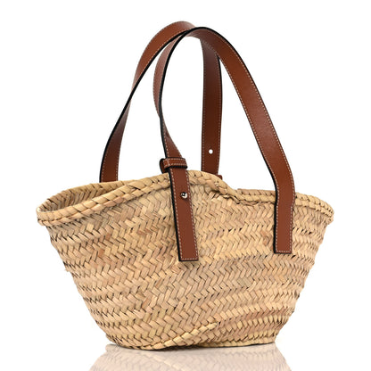 Loewe Raffia Small Basket Tote Bag Natural Tan 3 of 11