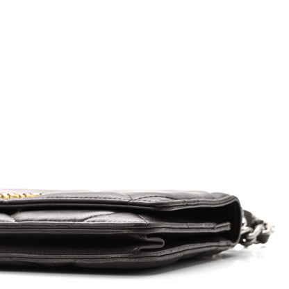 Chanel Lambskin Quilted Chanel 19 Wallet On Chain WOC Dark Brown 11 of 12