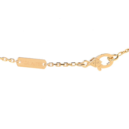 Van Cleef & Arpels 18K Yellow Gold Black Onyx Vintage Alhambra Pendant Necklace 5 of 6