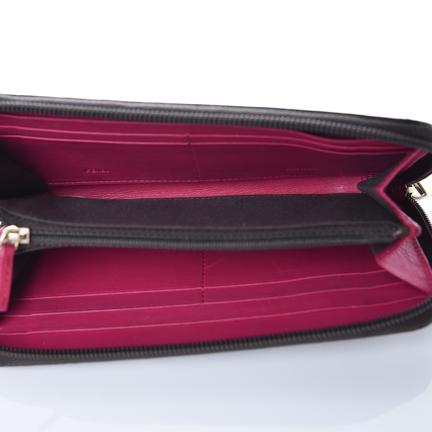 Fendi Zucca Spalmati FF Multicolor Zip Around Wallet Multicolor Fuchsia 5 of 8