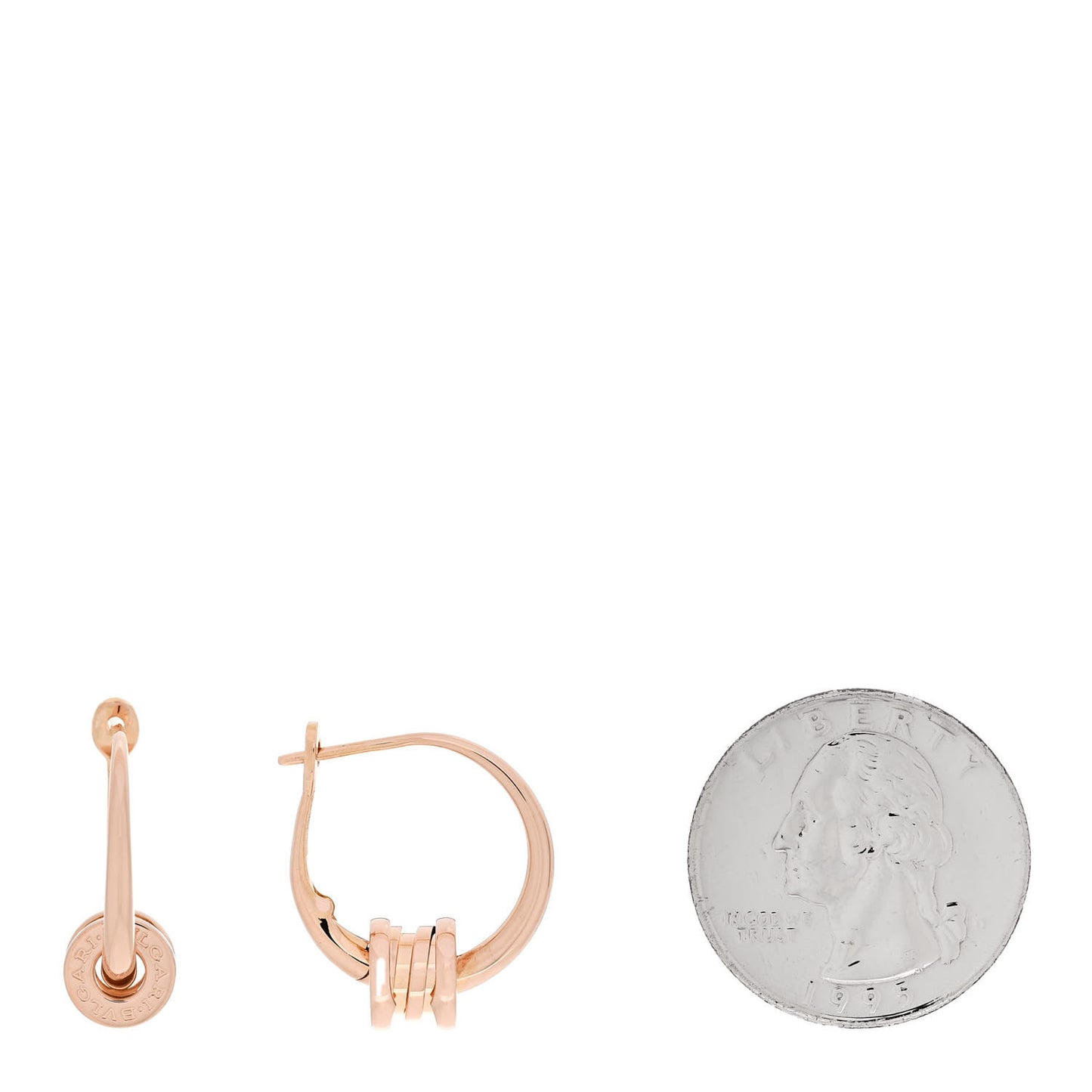 18K Rose Gold B.Zero1 Hoop Earrings