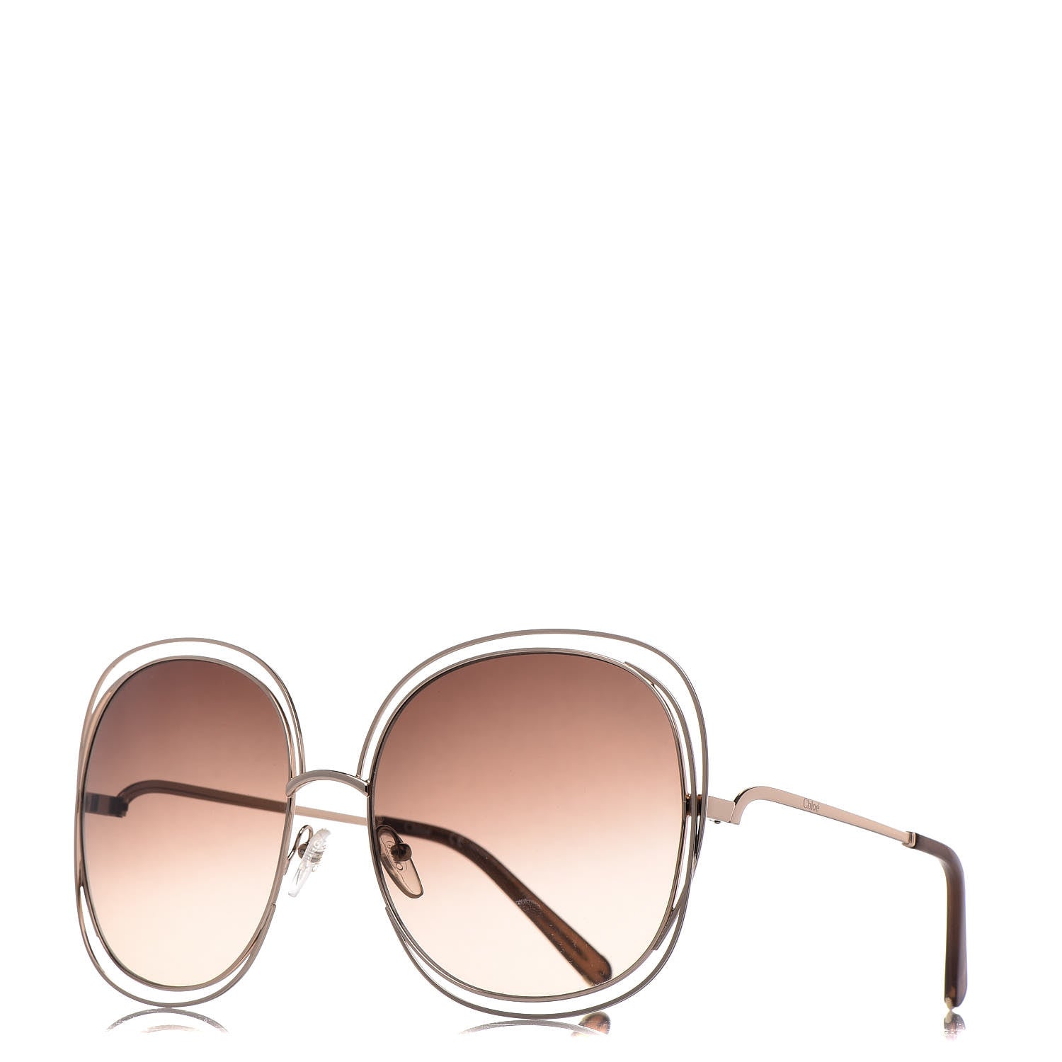Chloe Oversized Round Sunglasses CE126S Gold 1 of 8
