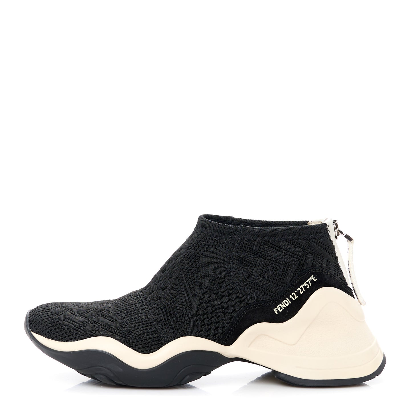 Technical 3D Mesh Womens FFluid Zip Up Sneakers Black