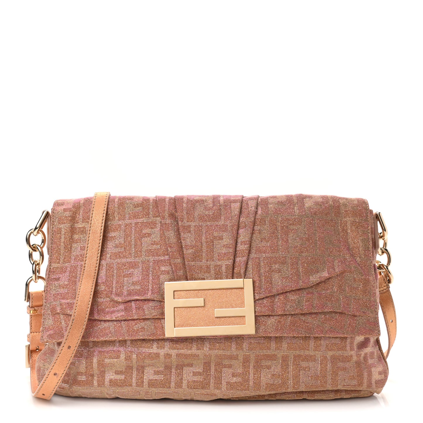 Metallic Lurex Zucca Large Mia Shoulder Flap Arancio