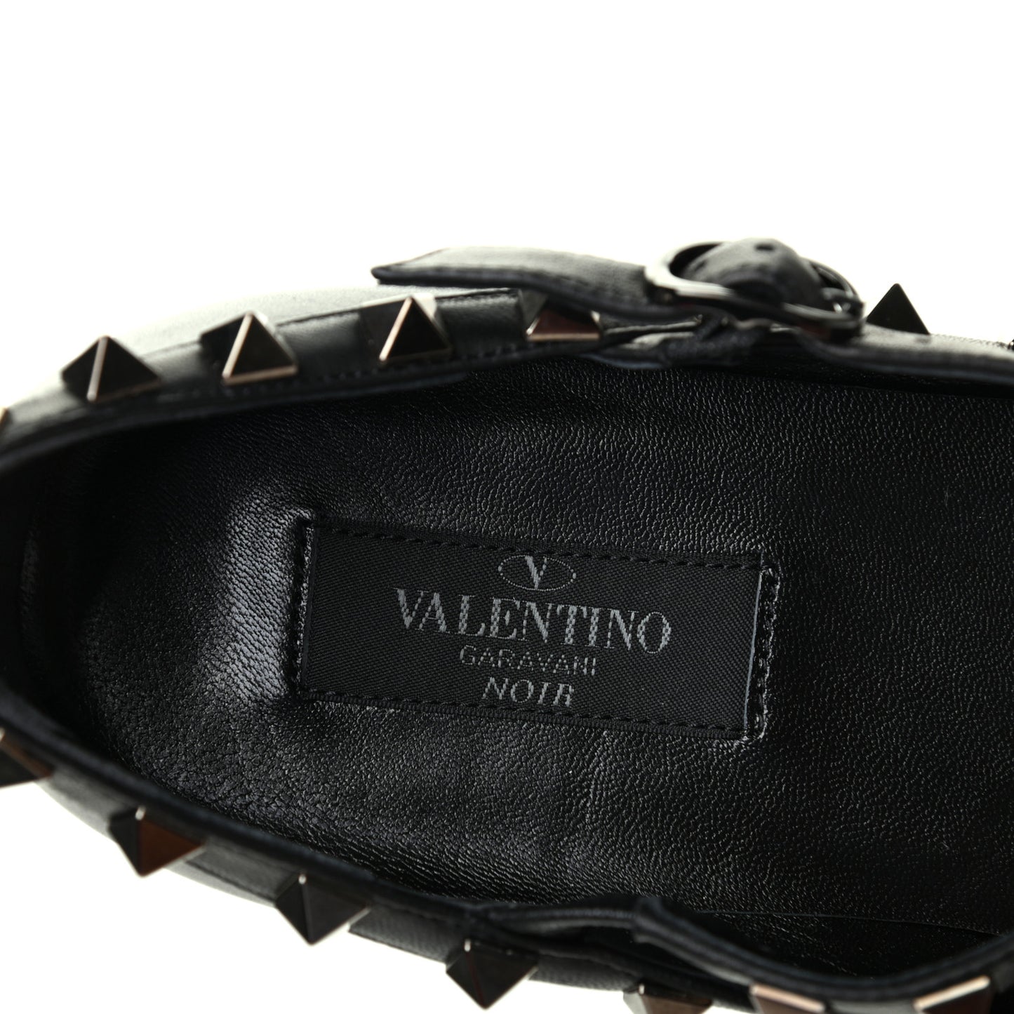 Nappa Rockstud Cage Ballerina Flats 36 Black